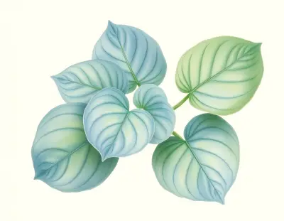 AI-generated watercolor illustration of Hosta 'Kempen Sky High' (not a photograph)