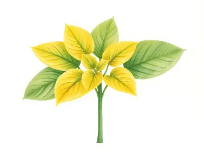 AI-generated watercolor illustration of Hosta 'Kerfuffle' (not a photograph)