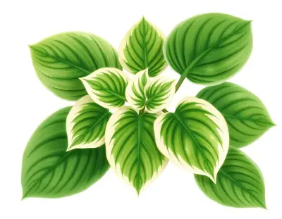 AI-generated watercolor illustration of Hosta 'Kifukurin Ubatake' (not a photograph)