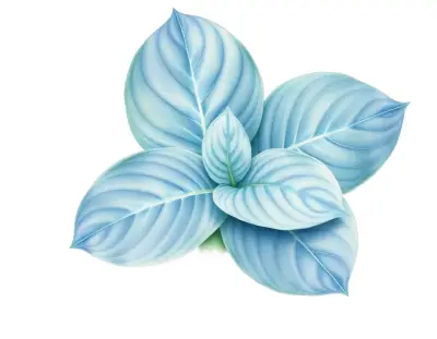 AI-generated watercolor illustration of Hosta 'Kilauea' (not a photograph)