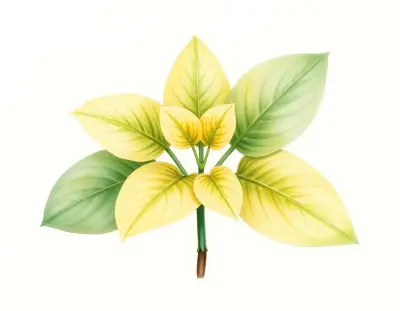 AI-generated watercolor illustration of Hosta 'Kim Sue' (not a photograph)