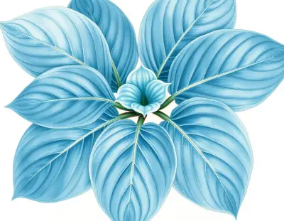 AI-generated watercolor illustration of Hosta 'King Tucker' (not a photograph)