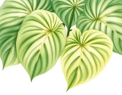 AI-generated watercolor illustration of Hosta 'Kingsize' (not a photograph)