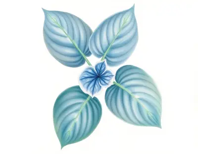 AI-generated watercolor illustration of Hosta 'Kiss Me Kwick' (not a photograph)