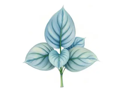 AI-generated watercolor illustration of Hosta 'Kiwi Cream Edge' (not a photograph)