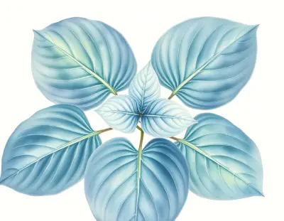 AI-generated watercolor illustration of Hosta 'Kiwi Forest' (not a photograph)
