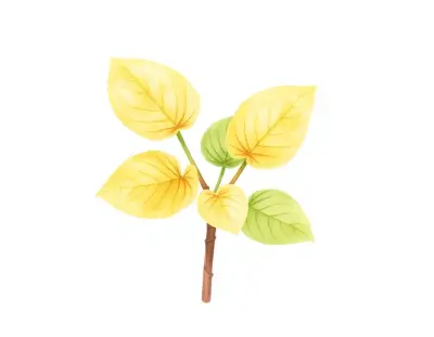 AI-generated watercolor illustration of Hosta 'Kiwi Minnie Gold' (not a photograph)