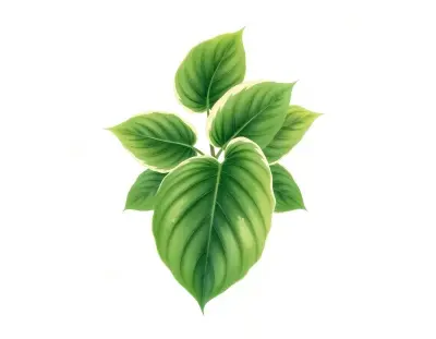 AI-generated watercolor illustration of Hosta 'Kiwi Splash' (not a photograph)