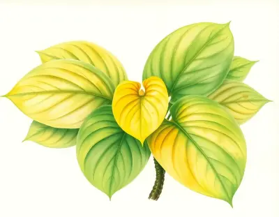 AI-generated watercolor illustration of Hosta 'Kiwi Treasure Trove' (not a photograph)