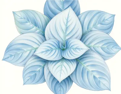 AI-generated watercolor illustration of Hosta 'Koneko' (not a photograph)