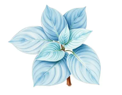 AI-generated watercolor illustration of Hosta 'Krossa Broad Band' (not a photograph)