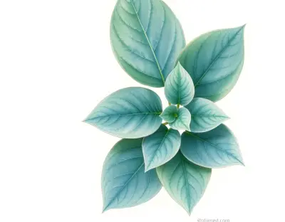 AI-generated watercolor illustration of Hosta 'Lac de Bretaye' (not a photograph)