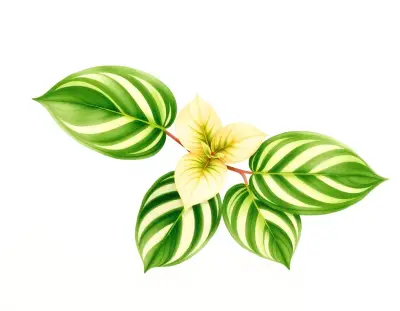 AI-generated watercolor illustration of Hosta 'Lady Christin May' (not a photograph)