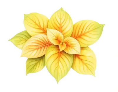 AI-generated watercolor illustration of Hosta 'Lady Michelle' (not a photograph)