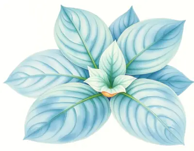 AI-generated watercolor illustration of Hosta 'Lady Peyton' (not a photograph)