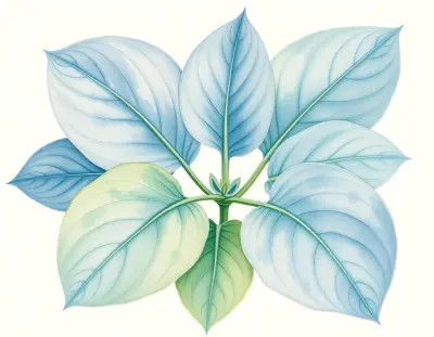AI-generated watercolor illustration of Hosta 'Lake Hitchcock' (not a photograph)