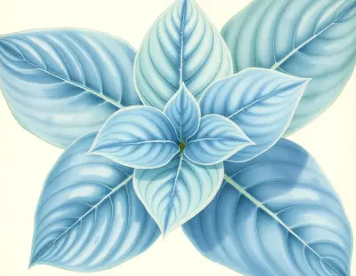 AI-generated watercolor illustration of Hosta 'Lakeside Breaking News' (not a photograph)