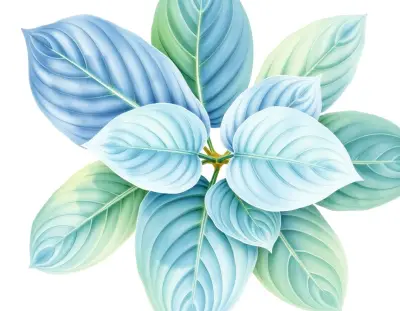 AI-generated watercolor illustration of Hosta 'Lakeside Breaking Waves' (not a photograph)