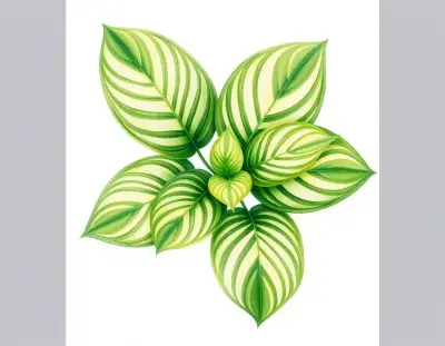 AI-generated watercolor illustration of Hosta 'Lakeside Coal Miner' (not a photograph)