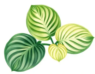 AI-generated watercolor illustration of Hosta 'Lakeside Cup Up' (not a photograph)
