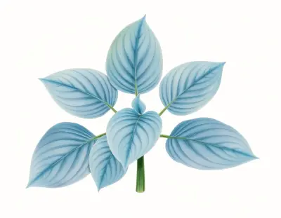 AI-generated watercolor illustration of Hosta 'Lakeside Cupid's Cup' (not a photograph)