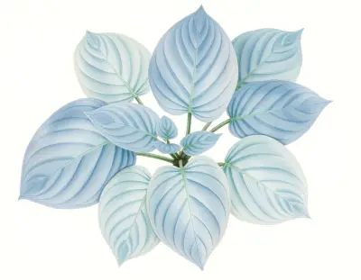 AI-generated watercolor illustration of Hosta 'Lakeside Expo' (not a photograph)