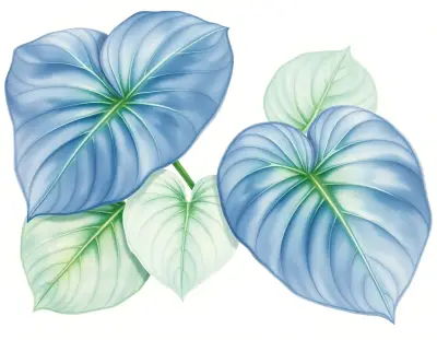 AI-generated watercolor illustration of Hosta 'Lakeside Fancy Pants' (not a photograph)