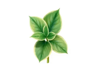 AI-generated watercolor illustration of Hosta 'Lakeside Happy Talk' (not a photograph)