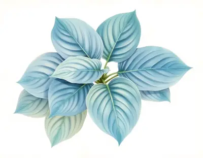 AI-generated watercolor illustration of Hosta 'Lakeside Keepsake' (not a photograph)