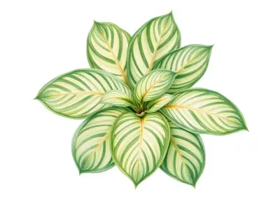 AI-generated watercolor illustration of Hosta 'Lakeside Mom' (not a photograph)