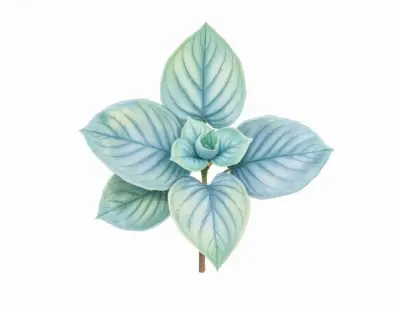 AI-generated watercolor illustration of Hosta 'Lakeside Neat Petite' (not a photograph)
