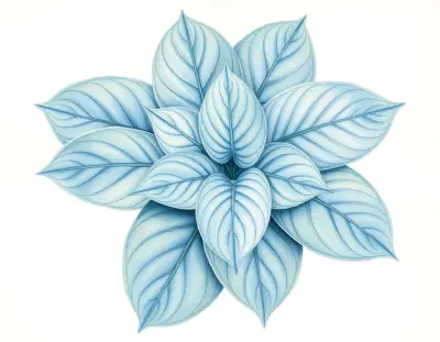 AI-generated watercolor illustration of Hosta 'Lakeside Old Smokey' (not a photograph)