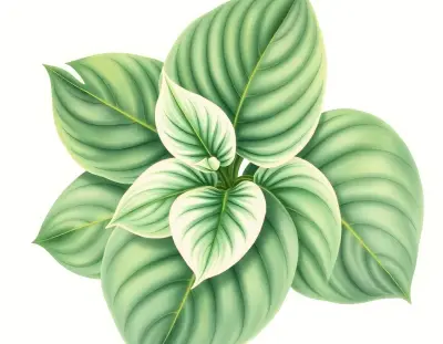 AI-generated watercolor illustration of Hosta 'Lakeside Prophecy Fulfilled' (not a photograph)