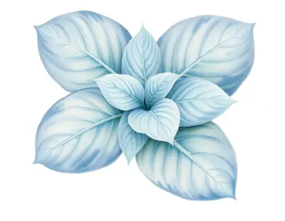 AI-generated watercolor illustration of Hosta 'Lakeside Shore Master' (not a photograph)