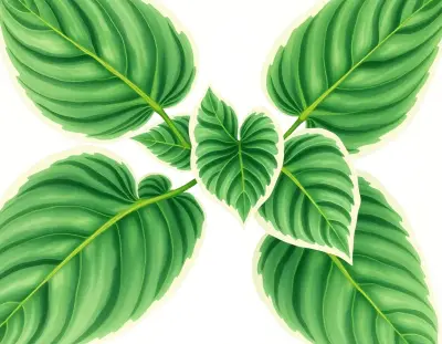 AI-generated watercolor illustration of Hosta 'Lakeside Swan Pon' (not a photograph)