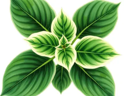 AI-generated watercolor illustration of Hosta 'Lakeside Toy Treasure' (not a photograph)