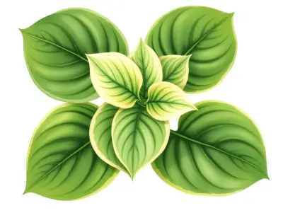 AI-generated watercolor illustration of Hosta 'Lakeside Zinger' (not a photograph)