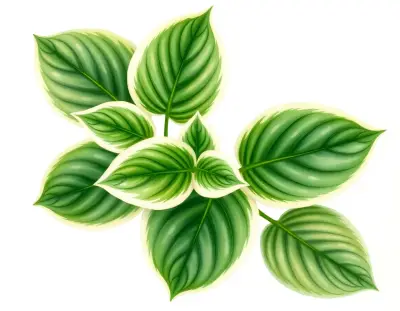 AI-generated watercolor illustration of Hosta 'Laurentina' (not a photograph)