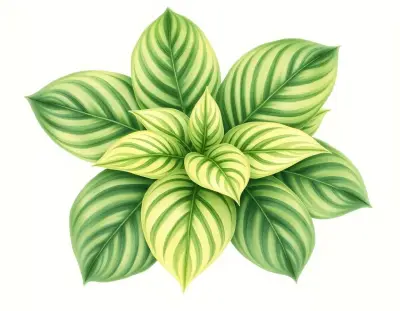 AI-generated watercolor illustration of Hosta 'Lilac Giant' (not a photograph)