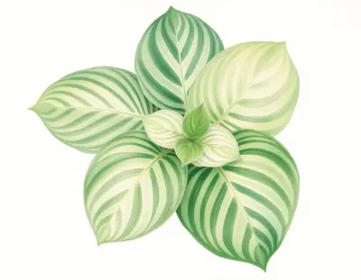AI-generated watercolor illustration of Hosta 'Limited Edition' (not a photograph)