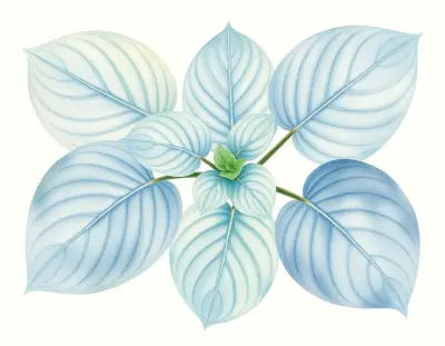 AI-generated watercolor illustration of Hosta 'Little Brother' (not a photograph)
