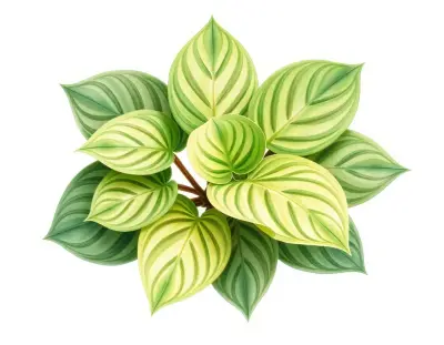 AI-generated watercolor illustration of Hosta 'Little Chickadee' (not a photograph)