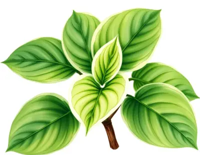 AI-generated watercolor illustration of Hosta 'Little Hottie' (not a photograph)
