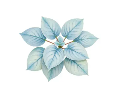 AI-generated watercolor illustration of Hosta 'Little Jack Frost' (not a photograph)