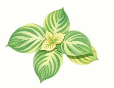 AI-generated watercolor illustration of Hosta 'Little Jim' (not a photograph)
