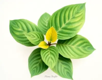 AI-generated watercolor illustration of Hosta 'Little Lemon Drop' (not a photograph)