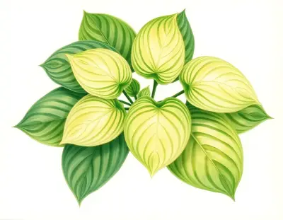 AI-generated watercolor illustration of Hosta 'Little Princess' (not a photograph)