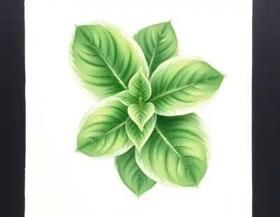 AI-generated watercolor illustration of Hosta 'Little Starlet' (not a photograph)