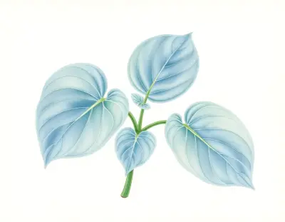 AI-generated watercolor illustration of Hosta 'Little Treasure' (not a photograph)