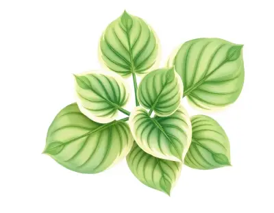 AI-generated watercolor illustration of Hosta 'Littlest Angel' (not a photograph)